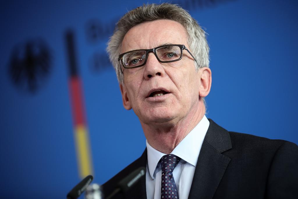 Tysklands inrikesminister Thomas de Maizière. (Foto: Michael Kappeler/AP/TT)
