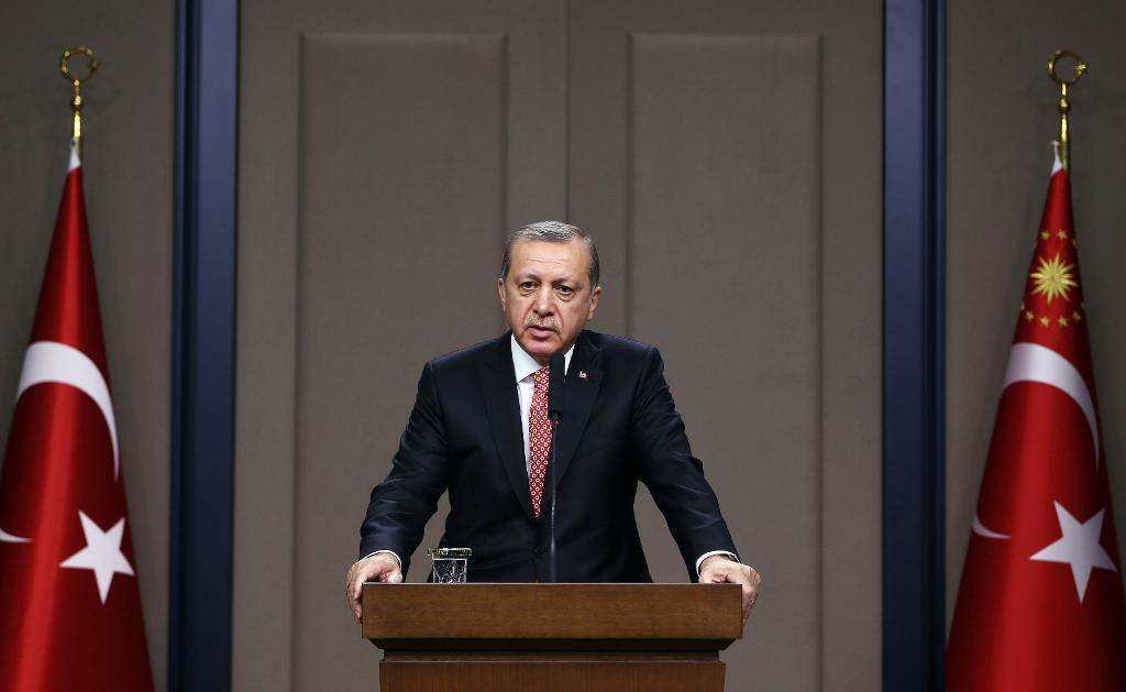 Turkiets president Recep Tayyip Erdogan.  (Foto: Kayhan Ozer /AP/TT-arkivbild)