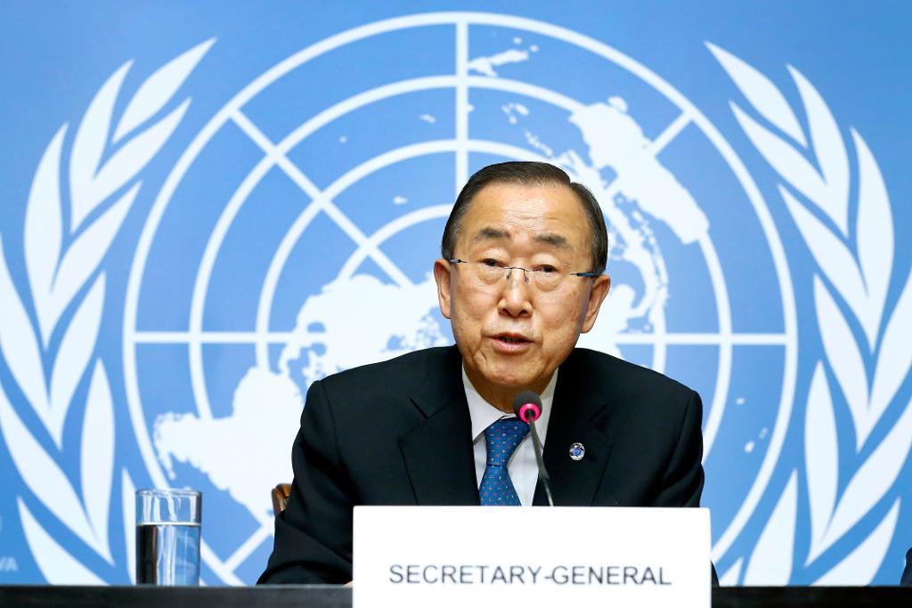 FN:s generalsekreterare Ban Ki-Moon har bett att befälhavaren för fredsstyrkan i Sydsudan ska omplaceras omedelbart. (Foto: Magali Girardin/AP/TT)