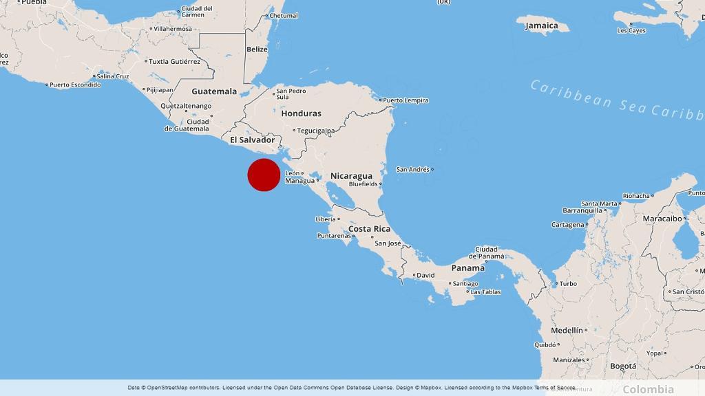 En kraftig jordbävning har skakat flera länder i Mellanamerika. (Foto: TT)
