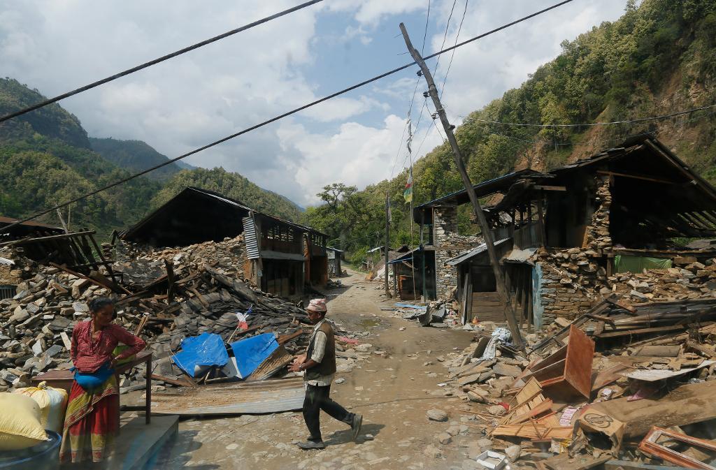 Jordbävningen i Gorkhadistriktet i Nepal 2015 var en av de jordbävningar som undersöktes. (Foto: Wally Santana -arkivbild)