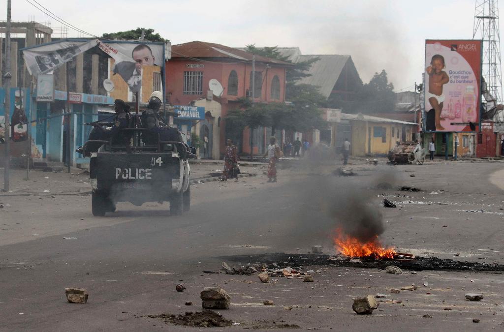 Minst 26 människor har skjutits ihjäl under protester mot Kongo-Kinshasas president Joseph Kabila. (Foto: John Bompengo/AP/TT