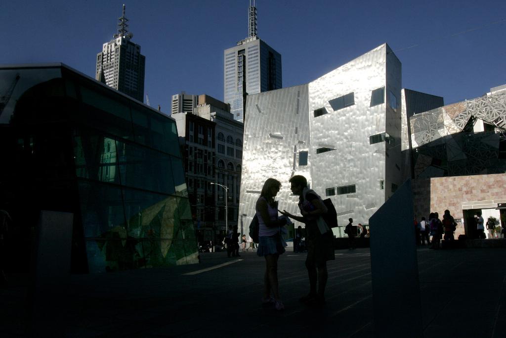 Federation Square i centrala Melbourne. Arkivbild. (Foto: Jack Mikrut/AP/TT)