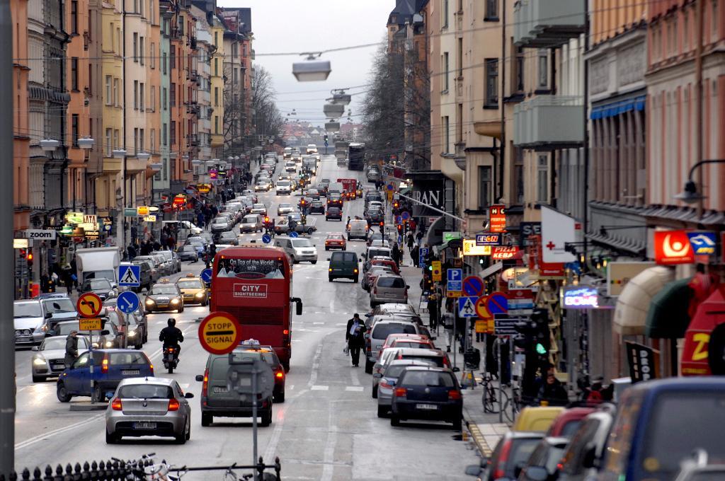 Hornsgatan i Stockholm har i många år haft problem med förorenad luft. (Foto: Ingvar Karmhed/SvD/TT)