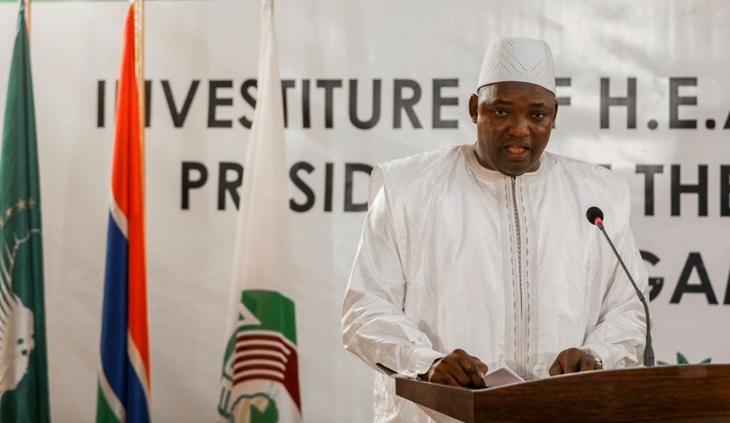 Gambias nytillträdde president Adama Barrow. (Foto: AP/TT)
