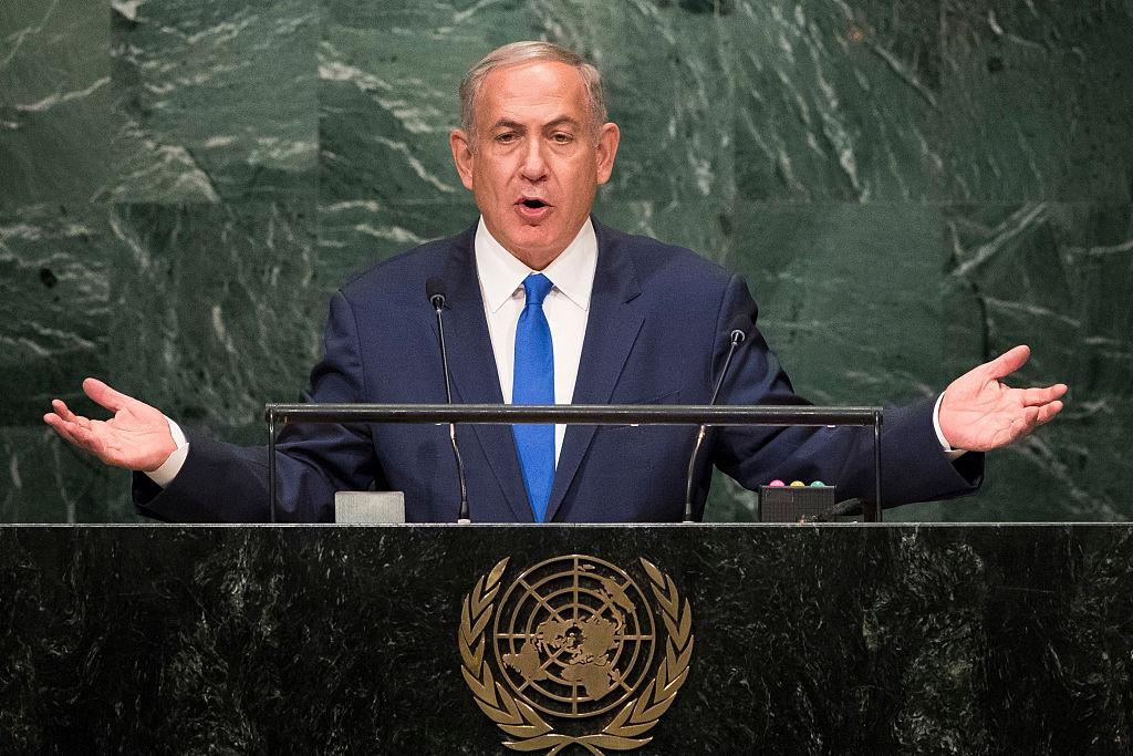 Israels premiärminister Benjamin Netanyahu i FN i september. (Foto:  Drew Angerer/Getty Images)