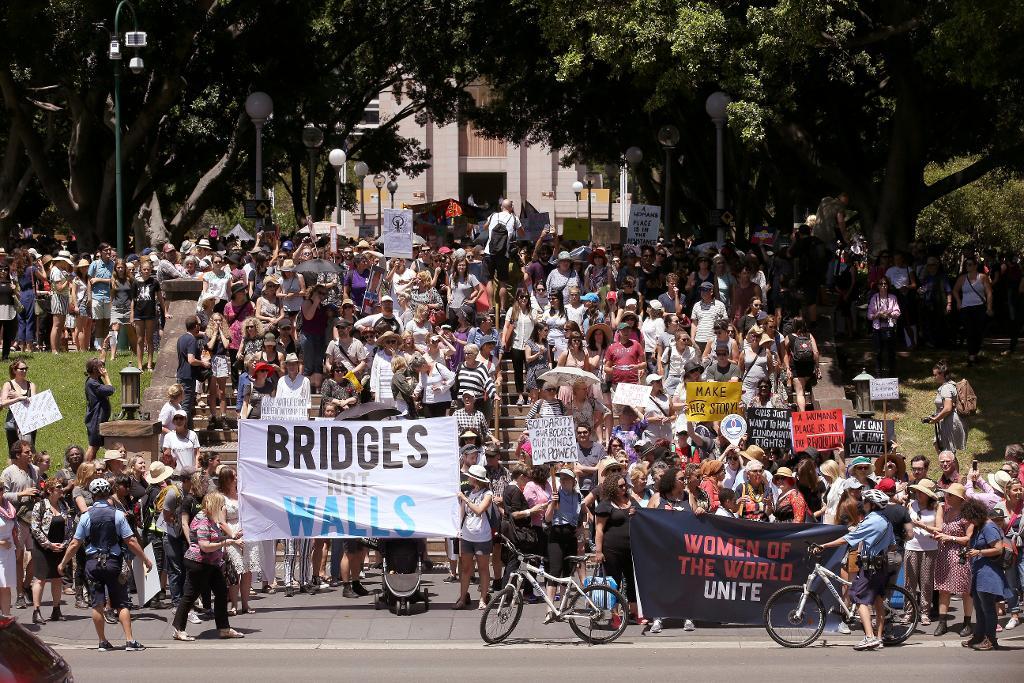 Women's march i Sydney, Australien. (Foto: Rick Rycroft AP/TT)