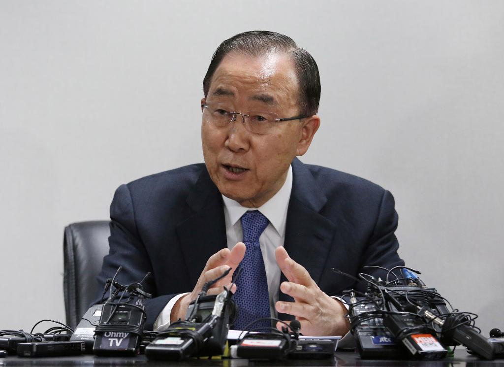 
Ban Ki-Moon ställer inte upp som kandidat till presidentposten i Sydkorea. (Foto: Ahn Young-Joon/AP/TT)