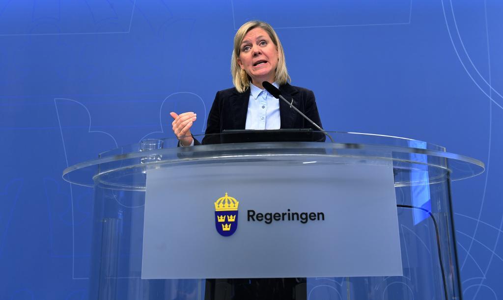 Finansminister Magdalena Andersson (S) har hittat ett i hennes tycke bra argument för bankskatt. (Foto: Fredrik Sandberg/TT-arkivbild)