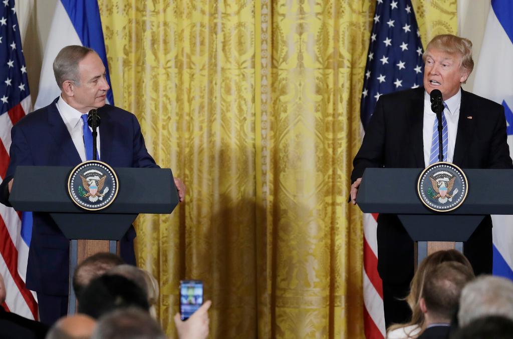 President Donald Trump och Israels premiärminister Benjamin Netanyahu.
(Evan Vucci/AP/TT)