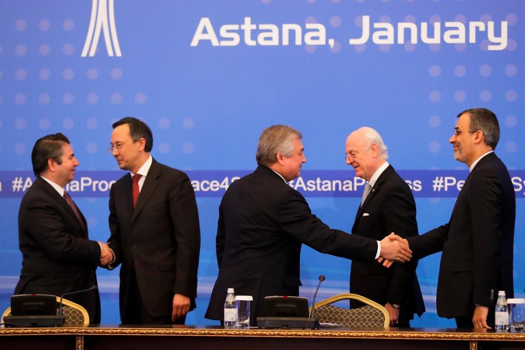 En första runda av samtalen i Astana hölls i januari. Arkivbild.
(Sergei Grits /AP/TT)
