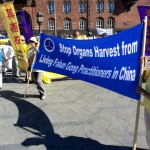 Falun Gong-utövare från hela Europa samlades på Rådhusplatsen i Köpenhamn för att vädja om ett stopp på organkörden i Kina. (Foto: Hans Bengtsson/Epoch Times)