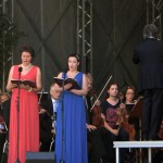 Göteborgs symfoniker med dirigent Kent Nagano och solister framförde bland annat Europas nationalsång - Beethovens "Ode an die freude".