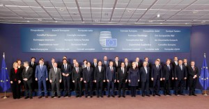 EU:s stats- och regeringschefer vid toppmötet i december. (Foto: François Walschaerts/AP/TT)