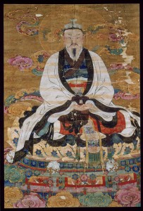 En bild av den stora Jadekejsaren från Mingdynastins tid.