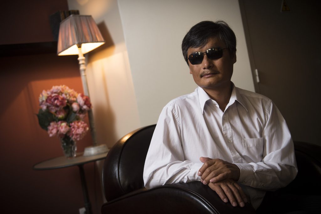 Chen Guangcheng, på en bild från Paris 2015. (Foto: Lionel Bonaventure/AFP/Getty Images)
