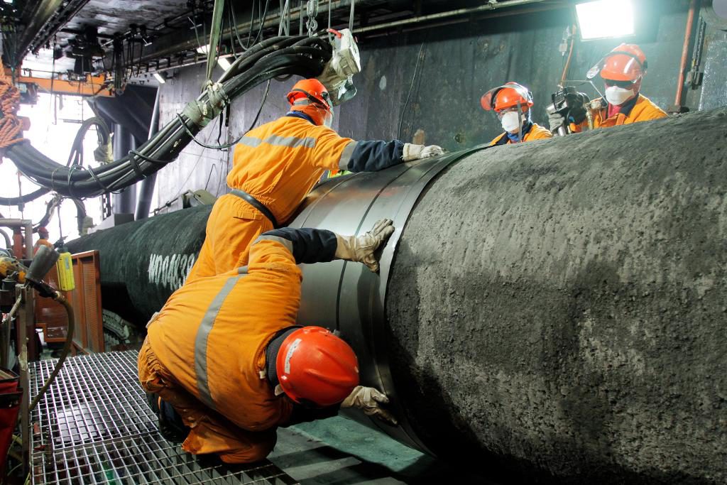 2010 lades den första Nord Stream-gasledningen från Ryssland till Tyskland. (Foto: Sören Andersson/TT-arkivbild)