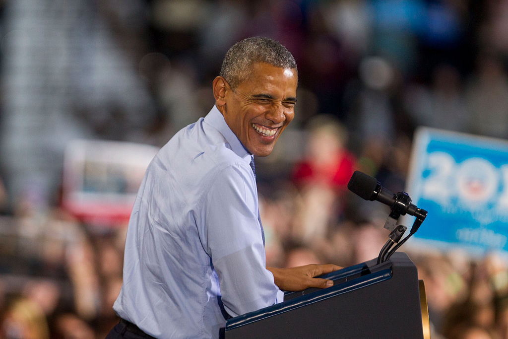 President Barack Obama kampanjade för Hillary Clinton. Scott Eisen/Getty Images)