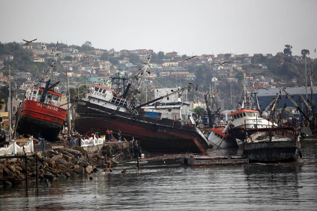 2015 var kuststaden Coquimbo i Chile en av de värst drabbade vid en tsunami som följde på en jordbävning med ännu högre magnitud än dagens. (Foto: Felix Marquez/AP/TT-arkivbild)