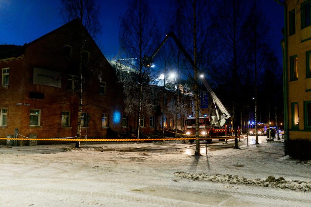  Det är fortfarande oklart vad som orsakade storbranden i Umeå. (Foto: Samuel Pettersson/TT)