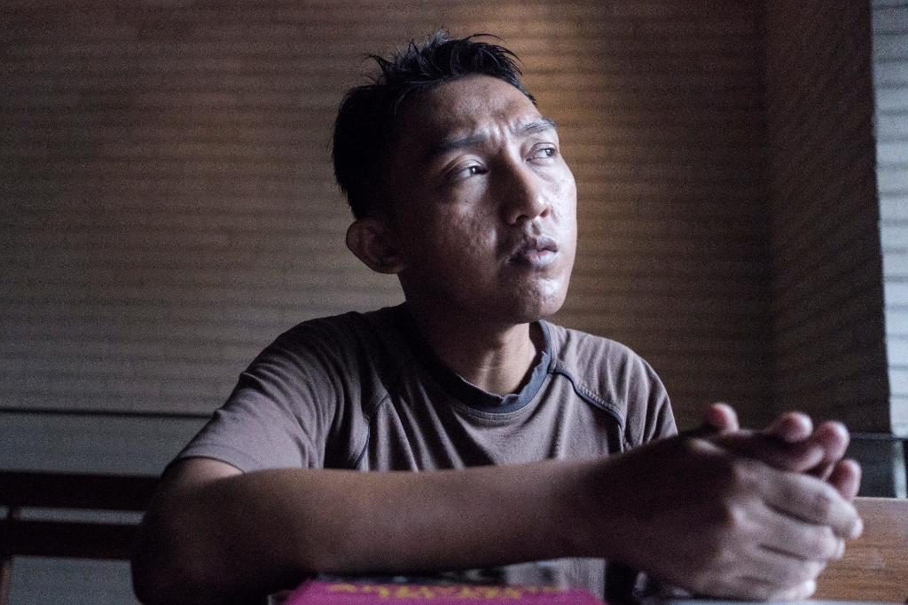 Muhammad Husnil, författare och journalist, arbetar i Anies Baswedan kampanj inför guvernörsvalet i Jakarta. Foto: Vilhelm Stokstad/TT