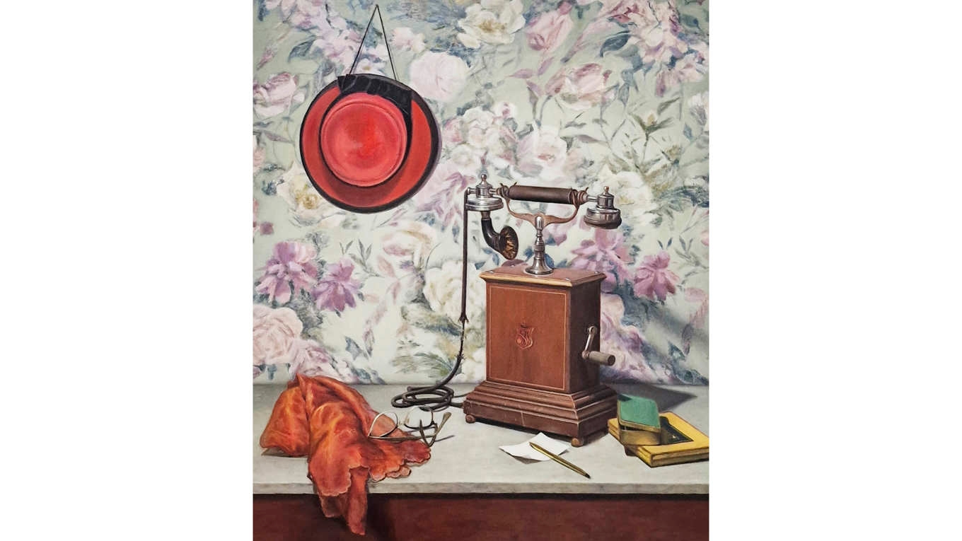 ”Waiting for your call” av Helen Jahren (olja på duk, 80 x 72 cm). Foto: Helen Jahren