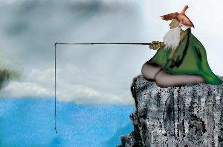 Jiang Ziya - den dygdige och och kloke rådgivaren för kungariket Zhou. (Illustrerad av Zona Yeh, Epoch Times)
