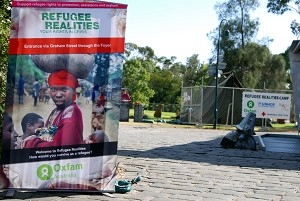 Oxfams simulerade flyktingläger i Melbourne, Australien, erbjuder en påtaglig upplevelse av hur det är att leva i ett flyktingläger. (Foto: Epoch Times/Win Victoria)