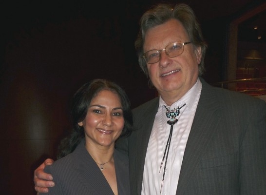 Merhi och Ulf Sandberg beundrade Shen Yuns föreställning i Linköping på fredagen. (Foto: Hans Bengtsson)