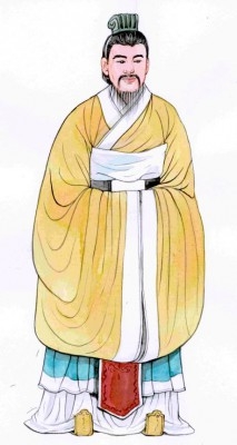 Xiao He, Handynastins hängivne premiärminister. Illustration: Blue Hsiao, Epoch Times.
