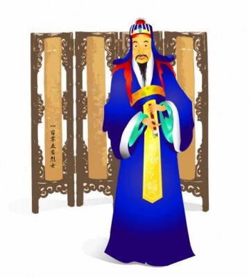 Yu Shinan, den flitige och upprätte kalligrafen i Tangdynastin. (Illustratör: Jessica Chang, Epoch Times)