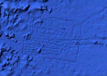 En skärmbild från Google Maps av det område där Atlantis tros ha legat. (Skärmbild från Google Maps)