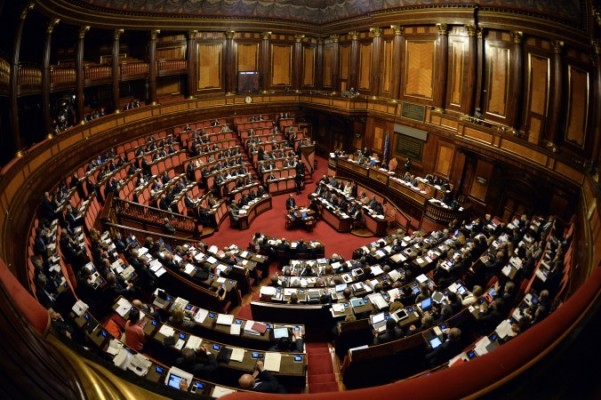 Interiören från det italienska parlamentets överhus den 22 april 2015. (Foto: Andreas Solaro/AFP/Getty Images)