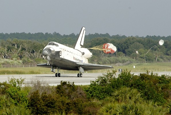 Atlantis tog mark på Kennedy Space Center på onsdagen. (Foto: Nasa)
