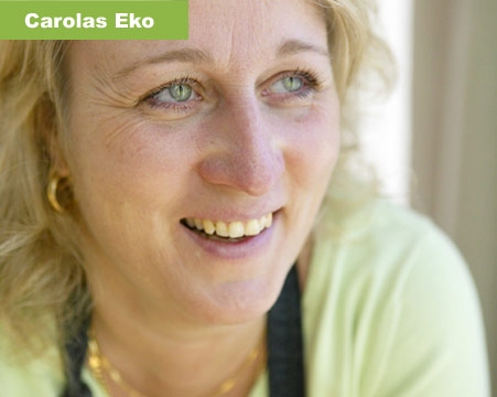 "Vi kan alla påverka miljön runtomkring oss. Om varje person väljer någonting ekologiskt varje gång han eller hon handlar kommer jorden att på sikt må bättre”, säger Carola Magnusson. (Foton:www.carolaseko.se)
