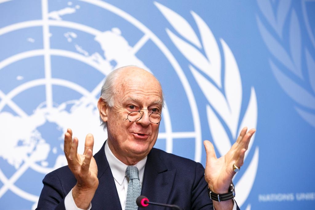 
FN-sändebudet Staffan de Mistura. (Foto: Salvatore Di Nolfi/TT/AP-arkivbild)