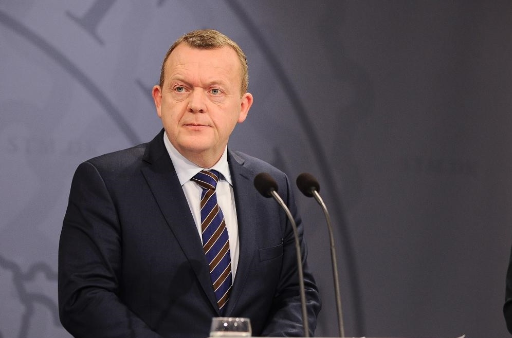 Danmarks statsminister Lars Løkke Rasmussen meddelar att Danmark börjar med id-kontroller vid gränsen mot Tyskland redan i dag. (Foto: Björn Lindgren/TT)