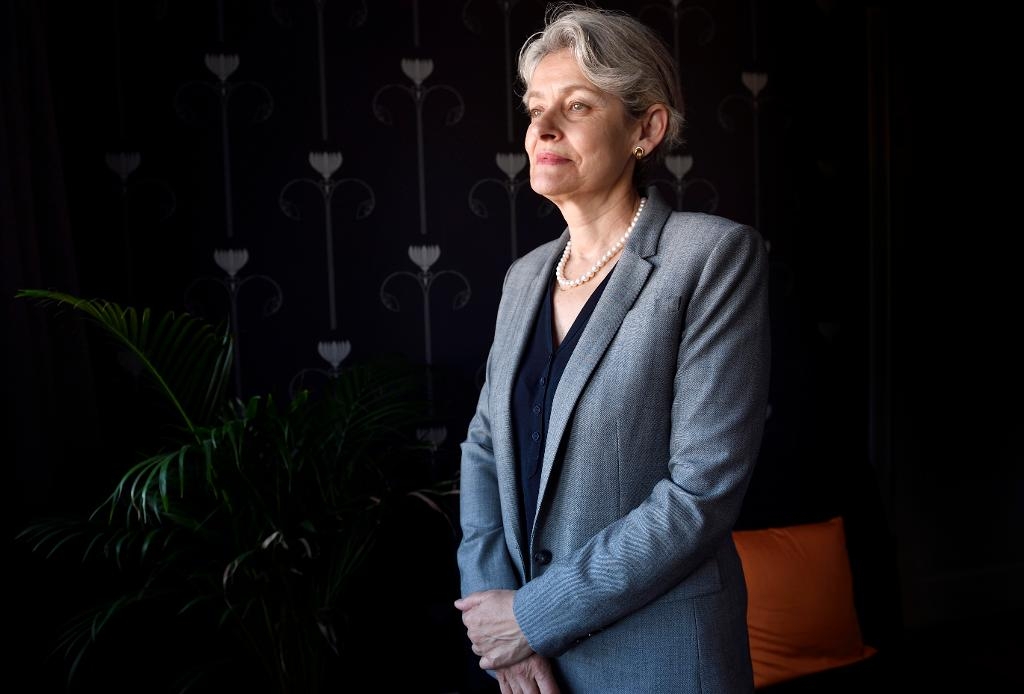 Irina Bokova, generaldirektör och chef för FN-organet Unesco, på besök i Visby. (Foto: Henrik Montgomery/TT)