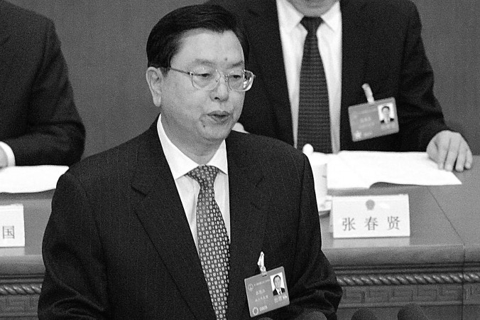 Zhang Dejiang, som leder Nationella folkkongressen, kan vara den verkliga måltavlan bakom den senaste stora utrensningen bland delegater från hans hemprovins. (Foto: Goh Chai Hin/AFP/Getty Images)