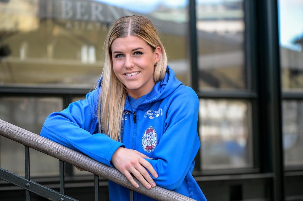 Olivia Schough hoppas på en Eskilstunaskräll i Champions League. (Foto: Anders Wiklund/TT-arkivbild)