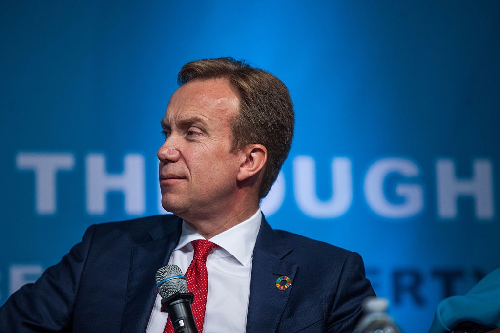 Från Peking meddelade den norska utrikesministern Børge Brende på måndagen att länderna skrivit under en överenskommelse om att normalisera relationen mellan Norge och Kina. (Foto: Zack Gibson/AFP/Getty Images)
