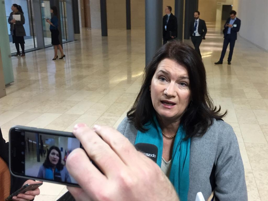 Handelsminister Ann Linde (S) befarar mycket hårda förhandlingar mellan EU och Storbritannien efter beskedet om en hård brexit. Arkivbild. (Foto: Wiktor Nummelin/TT)