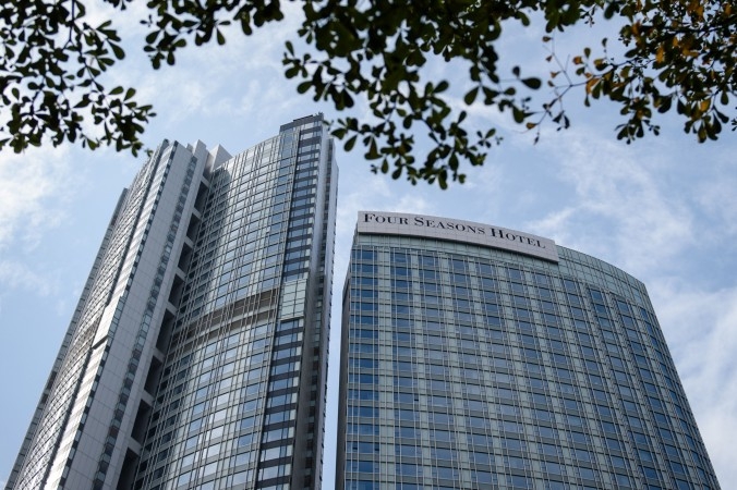 Four Seasons i Hongkong, där den nu försvunne Xia Jianhua bodde innan försvinnandet.  (Foto: Anthony Wallace/AFP/Getty Images)