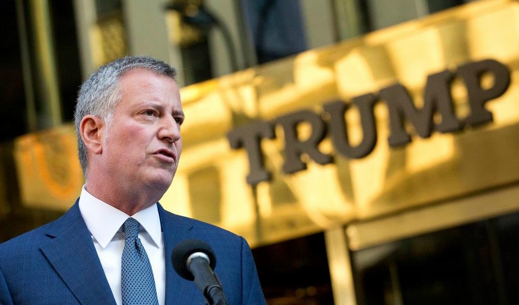 New Yorks borgmästare Bill de Blasio. Arkivbild. Foto: Mark Lennihan/AP/TT