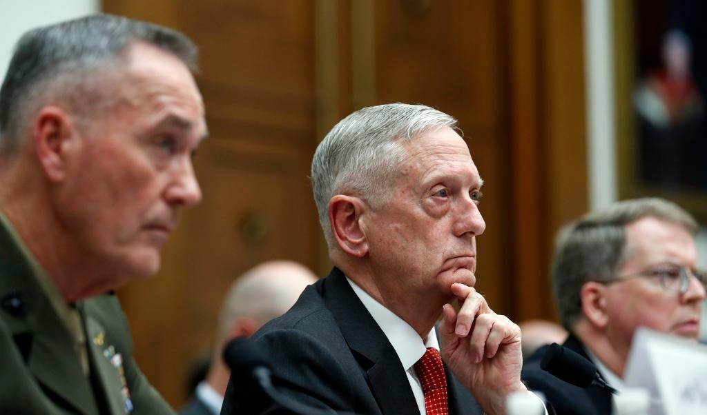USA:s försvarsminister James Mattis talade inför representanthusets försvarsutskott. Foto: Alex Brandon/AP/TT