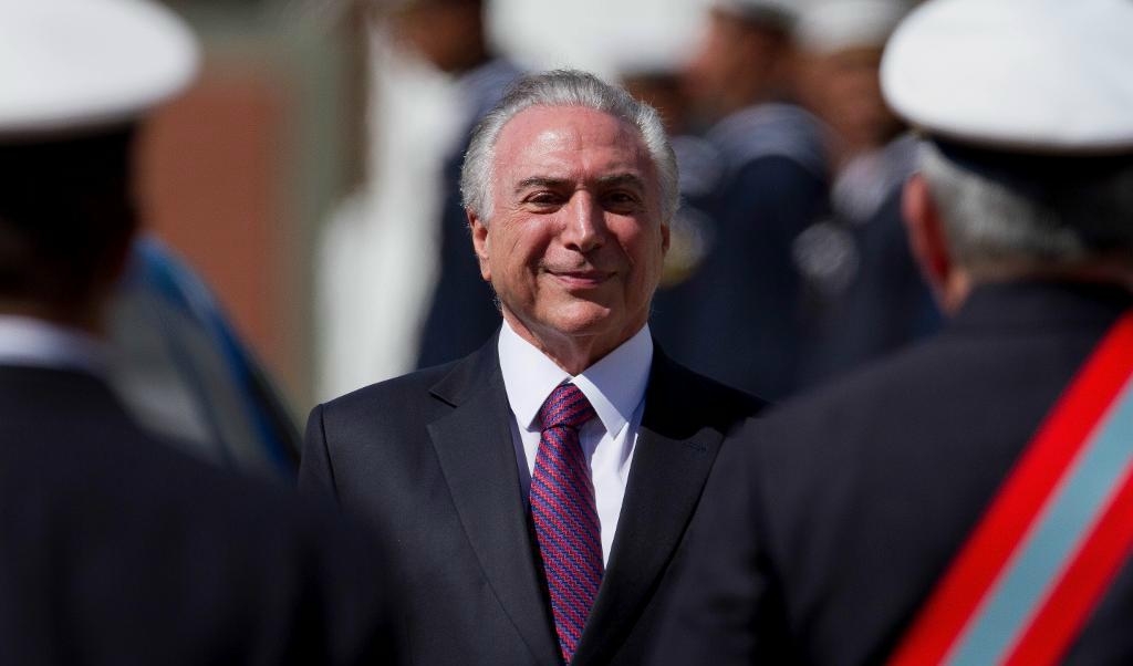 
Michel Temer vid en ceremoni i Brasília häromveckan. Foto: TT-arkivbild                                            