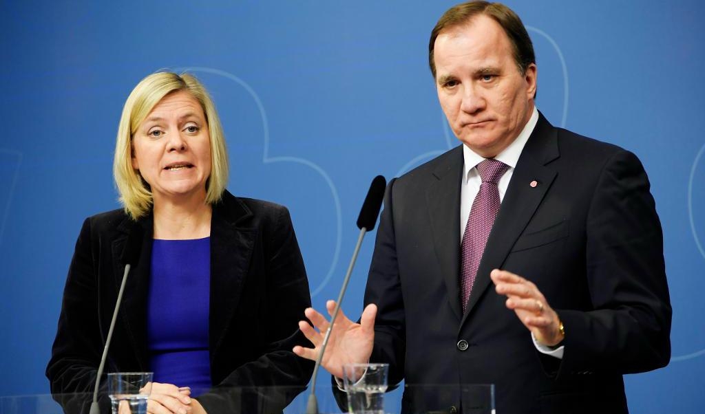 Magdalena Andersson och Stefan Löfven. Arkivbild. Foto: Anders Wiklund/TT