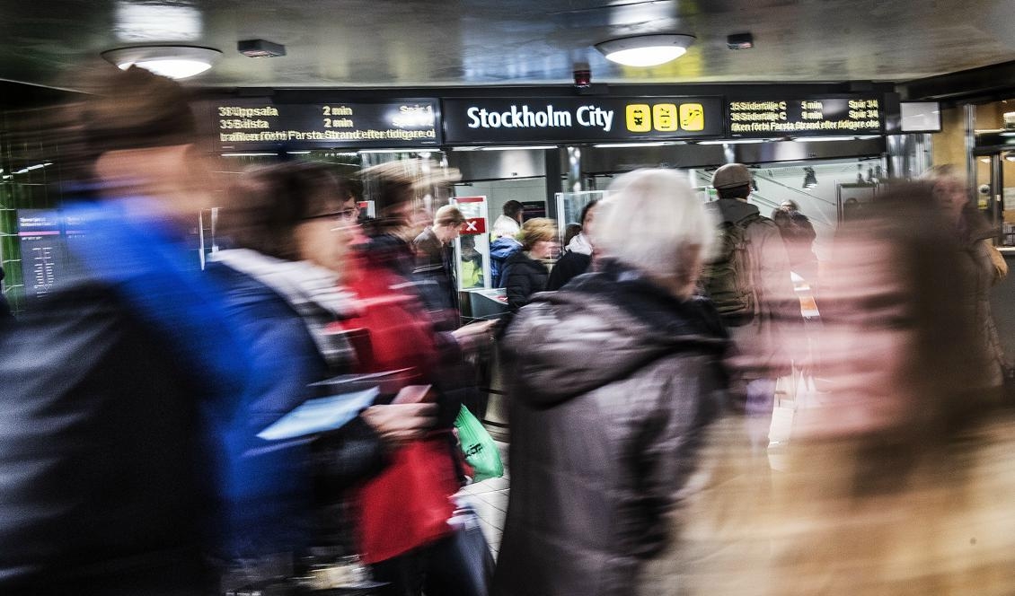Pendeltågstationen Stockholm City beräknas kunna öppna för trafik i slutet av veckan, meddelar Storstockholms lokaltrafik (SL). Foto: Tomas Oneborg/SvD/TT-arkivbild