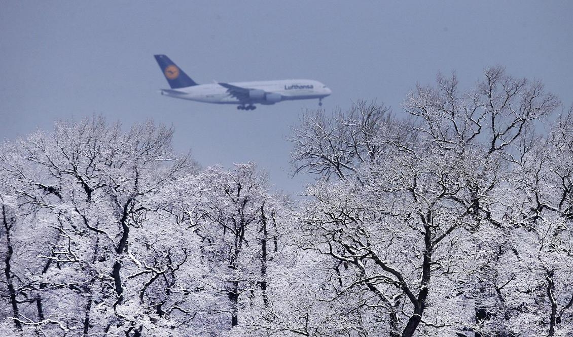 För första någonsin översteg antalet flygpassagerare i eurozonen en miljard. Foto: Michael Probst/AP/TT-arkivbild