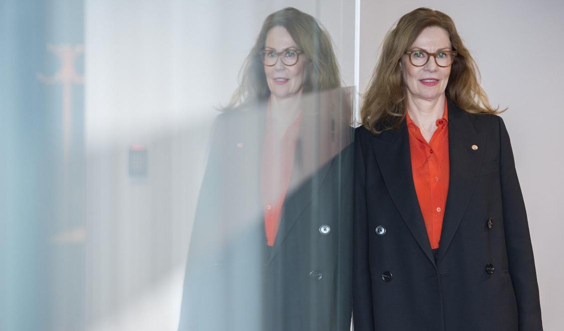 Swedbanks vd Birgitte Bonnesen. Foto: Hossein Salmanzadeh/TT-arkivbild